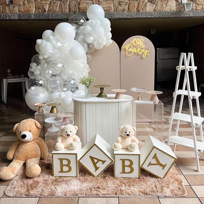 HILAVO White Balloons 12 Inch Wedding Pearl White Latex Balloons, Thicker Matte - Image 6