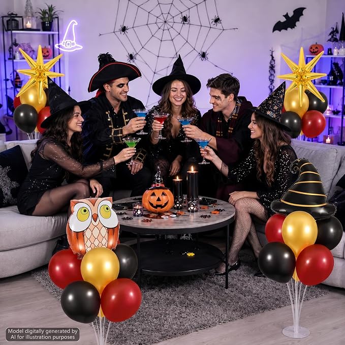 4 Sets Magical Witch Party Balloon Stand Kits - Image 4