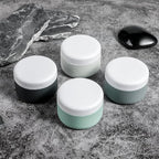 Travel Containers for Toiletries, Silicone Cream Jars BPA-Free, Leak-proof 3oz Travel Size Containers, Portable Size Silicone Jars with Lid for Cosmetic Face Hand Body Cream (4 Pack)