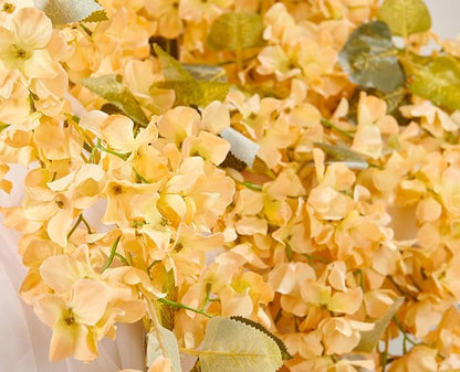 Artificial Flower Garland 2pcs 5.6ft Hydrangea Vine Decor, Champagne Flower | - Image 6
