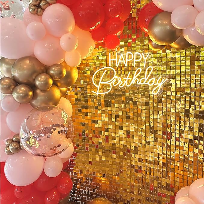 4x6 FT Gold Shimmer Wall Backdrop, Glitter Bling Photo Backdrop - Image 5