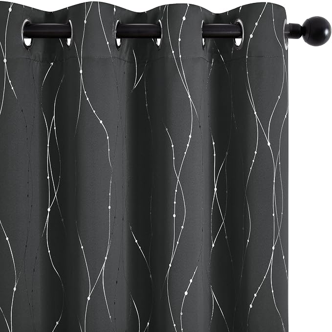 Deconovo 100% Blackout Living Room Curtains 95 Inches Long, Thermal Insulated - Image 5