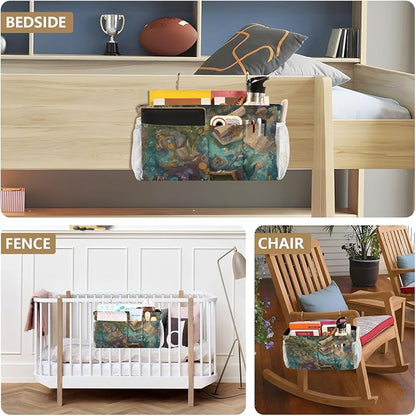 Bedside Caddy Metal Frame Hanging Organizer Bunk Bed Dorm Accessories Hook And - Image 8