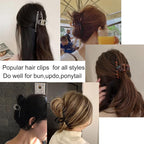 Thin Hair Clips Strong holding teeth interlocking Women butterfly Clips for thin Hair 3 Count In set banana hair clips (mixed colors clips for thin clips)