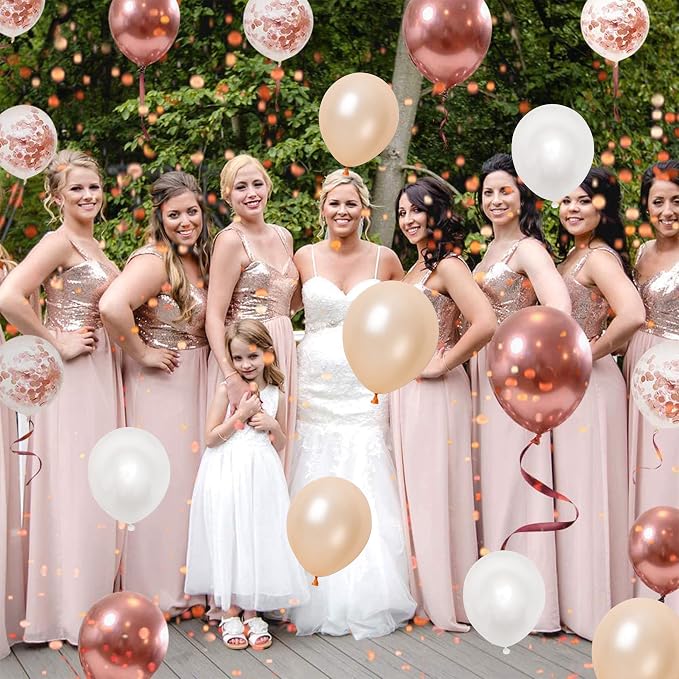 Rose Gold Balloons, Baby Shower, Engagement, Bridal Shower, Princess Party - Image 7