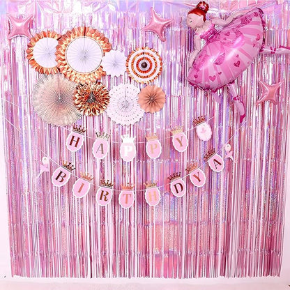 BRAVESHINE Party Streamers Backdrop | Tinsel Foil Fringe Curtains | 1 Purple 1 - Image 8