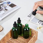 48 Pcs, 2oz Glass Dropper Bottle, Leakproof Tincture Bottles with Dropper, Green Reusable Eye Dropper Bottle, for All Kinds of Liquids (Green, 2oz-48pcs)
