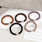 10 Pcs Hair Tie, Ties for Thick Hair, Elastic Bracelet Hair Ties with Strong Hold, Classic Thick Braided Hair Tie Bracelets for Women, Soft Hair Ties for Ponytail (Multicolor)