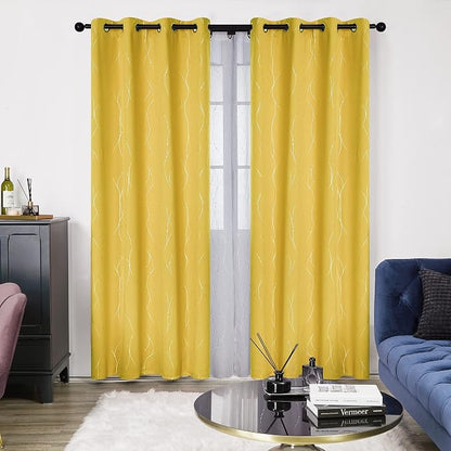 Deconovo Living Room Curtains 95 Inches Long, Thermal Insulated, Room Darkening - Image 2