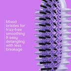 Conair Curl Define Pro Hair Brush for Curly Hair, For Shorter Hair with Loose Curls, Dual Vents with Continuous Grooves, Mixed Bristles for Frizz-Free Detangling, Smoothing, and Curl Definition