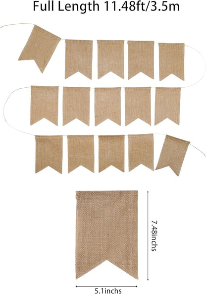LaRibbons Burlap Banner, 5x7.5 | Burlap Banner DIY Party Decor - Image 7