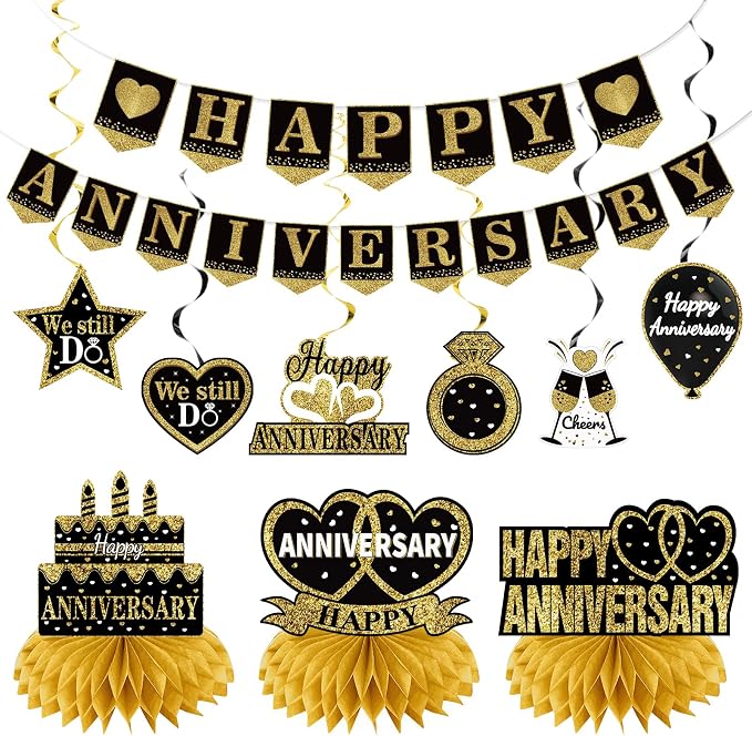 Kuxriox Happy Anniversary Decorations Kit by Kuxriox