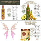 Ritual Botánico Keratina Orgánica | Treatment to Straighten, Repair and Relax Hair | All Natural, Organic & Vegan Ingredients | Product of Colombia (3 Piece Kit-Caspa Shampoo)