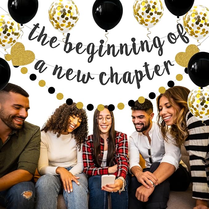 The Beginning of a New Chapter Banner Funny Going Away Party Graduation Happy - Image 9