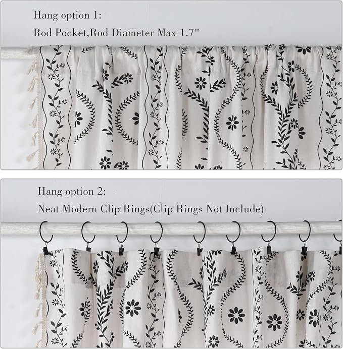 Schweek White 96 Inches Long Semi Sheer Curtains 2 Panels - Image 6