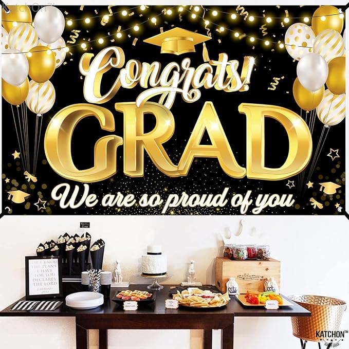 KatchOn Congrats Grad Banner 72x44 Inch | Congrats Grad We are So Proud of You - Image 4