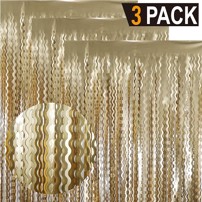 GOER Metallic Tinsel Foil Fringe Curtains Party Photo Backdrop Party Streamers - Image 5