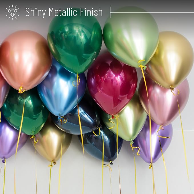 Mr. Pen- Metallic Balloons, 12 Inch, 100 Pack | Latex Metallic Colorful - Image 4