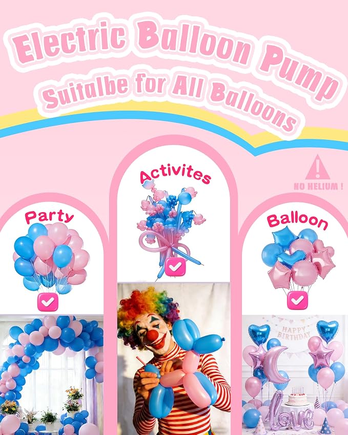 Portable Balloon Pump Electric, Rechargeable Cordless Balloon Pump Inflator - Image 4