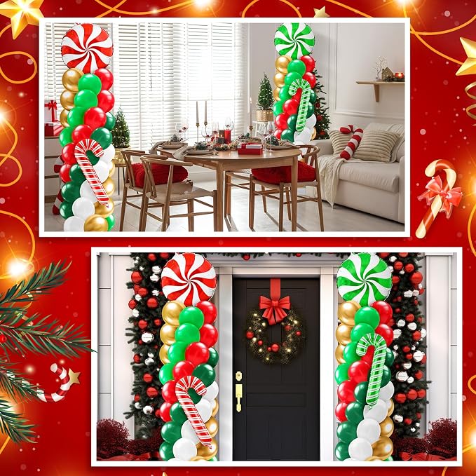 Kasyat 2 Sets Christmas Candy Balloon Column Stand Kit - Image 6