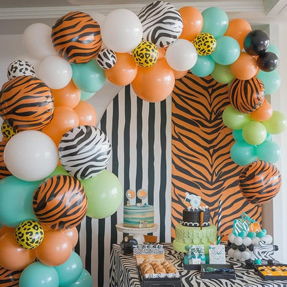 Jungle Balloons, 12 Inch 50 Pcs Safari Ballons Fresh Green Teal Balloon Animal - Image 6