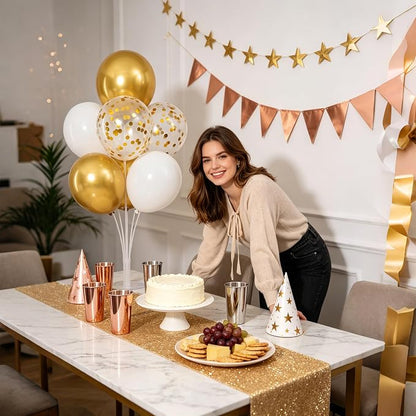 Gold and White Balloons Table Centerpieces Stand Kit - Image 8