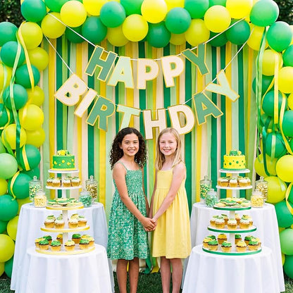 Pre-Strung Happy Birthday Banner Sage Green Party Decorations | adjustable cord - Image 7