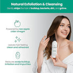 Applebiotic Apple Cider Vinegar Hair Rinse - Gentle Scalp Cleanser to Clarify & Remove Product Buildup - Dry, Itchy Scalp Treatment, Silicone & Sulfate Free, 8 oz
