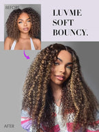 LUVME Kinky Curly Seamless Clip in Hair Extensions, 20 Inch 135g 7pcs #2/27 Hair Extensions Clip in Human Hair Invisible PU Skin Weft Natural Remy Human Hair