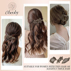 Obeoby 10 Pcs Flat Hair Clips for Women, 3 Styles French Flat Claw Clips for Thin Thick Hair, Medium Duckbill No Slip Hair Accessories Barrettes Girls