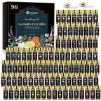 Essential Oil Set - Essential Oils - Pure Essential Oils - Perfect for Diffuser, Massage, Soap, Candle, Bath Bombs Making, Skin & Hair Care, 96x5ml(0.17fl.oz)