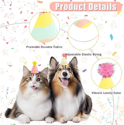 CANREVEL Mini Party Hats for Stuffed Animals Headwear, Birthday Hats - Image 4