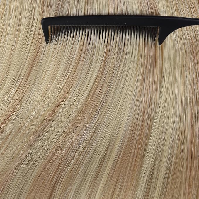 YoungSee Tape in Hair Extensions Human Hair Highlight Real Hair Tape in Extensions Highlight Light Blonde and Strawberry Blonde Tape-on Hair Extension Natural Straight Hair 22In 20pcs 50g
