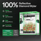 VIVOSUN S538 5x2 Grow Tent, 60"x32"x80" High Reflective Mylar with Observation Window and Floor Tray for Hydroponics Indoor Plant for VS2000/VSF4300