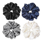 Silk Satin Hair Scrunchies for Women Girls Big Large Jumbo Scrunchie for Sleep Cute Gaint Oversize Scrunchy for Thick Hair