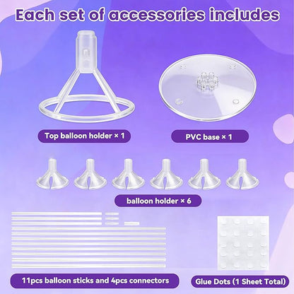 4 Sets Balloon Stand Kit For Table, Balloon Sticks - Image 3