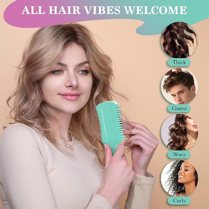 Curly Hair Brush 2 Pack, Volume Curl Defining Brush for Effortlessly Detangling Shaping and Styling Women's Curls, Reduce Pulling