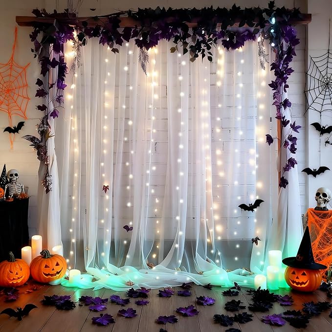 10x10ft White Tulle Backdrop Curtain - Image 8