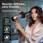 Universal Hair Diffuser for Blow Dryer - Fits All 1.4-2.4 inch Dryers, Professional Ionic Diffuser Attachment for Curly/Wavy Hair, Reduces Frizz & Enhance Curls, Lightweight, Travel-Friendly (Black)