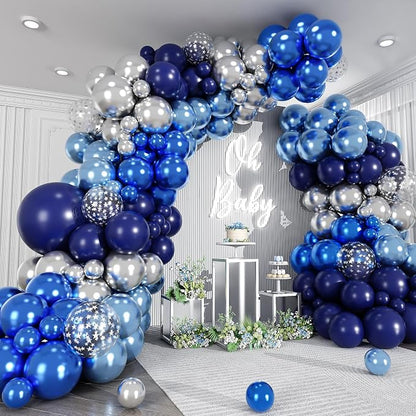 Blue and Silver Balloon Arch Kit - Image 7