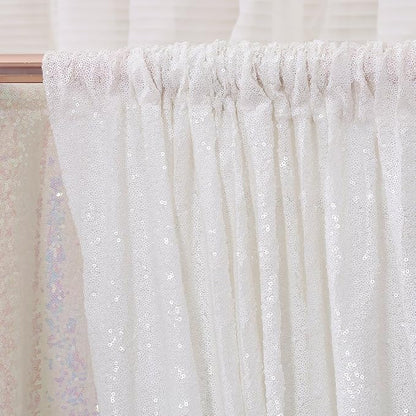 Poise3EHome White Sequin Backdrop, 10Ft x 10Ft Glitter Photography Background - Image 4