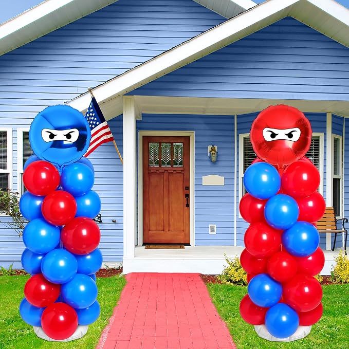 Arrowbash 2 Sets Ninja Party Decorations Ninja Adjustable Balloon Column Stand - Image 5