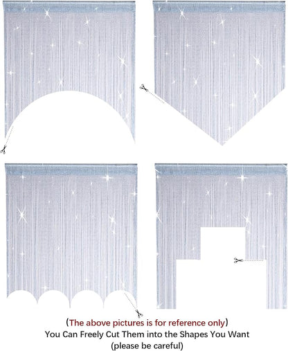 Hysenm 2 Pack 39 x 79 Inch Beaded String Door Curtain, Hippie Room Decor Beaded - Image 3