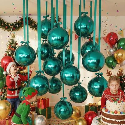 Jenaai 30 Set Round Foil Balloons Bulk 22 Inch 4d Metallic Giant Balloons Set - Image 5