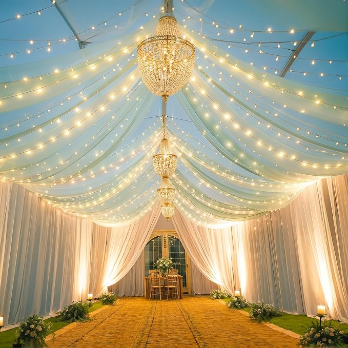Shillance 6 Panels Green Ceiling Drapes by Shillance
