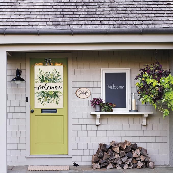 AVOIN colorlife Spring Summer Floral Welcome House Flag Outside 28x40 Inch | - Image 3