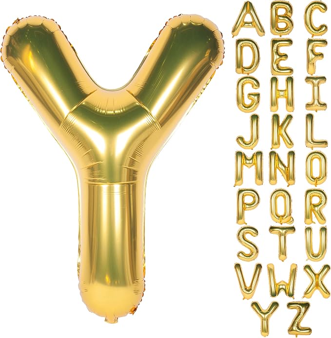 Letter Balloons 40 Inch Giant Jumbo Helium Foil Mylar Gold Y | by Exquisitehighqualitypartydecorationstomeetyoureveryneed%EF%BC%81