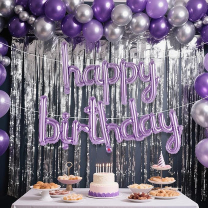 Happy Birthday Balloons Banner Foil Letters Balloons Connected, Personalized - Image 2