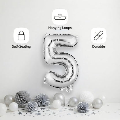 Restaurantware-Balloonify 16 Inch Number Balloon, 1 Digital Party Balloon - Image 4