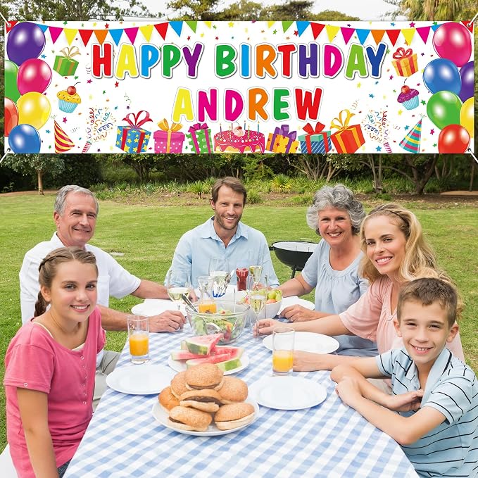 Lonfliness Personalized Birthday Banner Happy Birthday Party Decor Custom DIY - Image 6